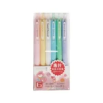 خودکار ۶ رنگ پاستلی jiandan سری موراندی